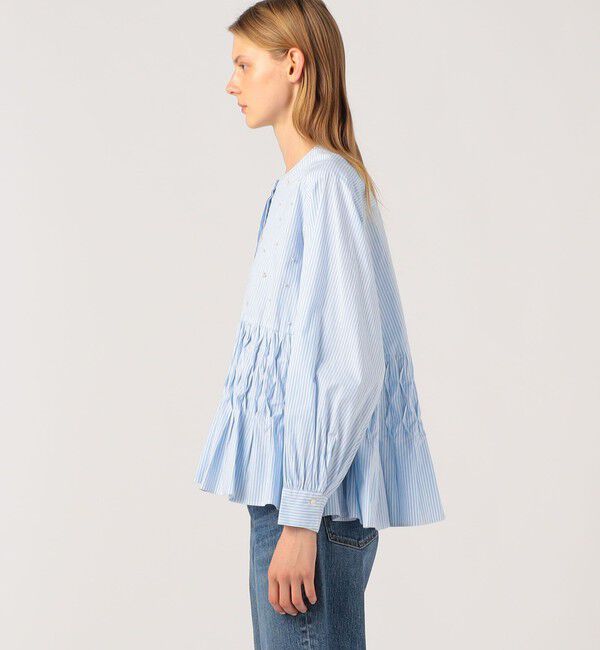 TOMORROWLAND BUYING WEAR「【別注】ne Quittez pas BLACK Tuck ストライプ ブラウス」|シャツ・ブラウス|