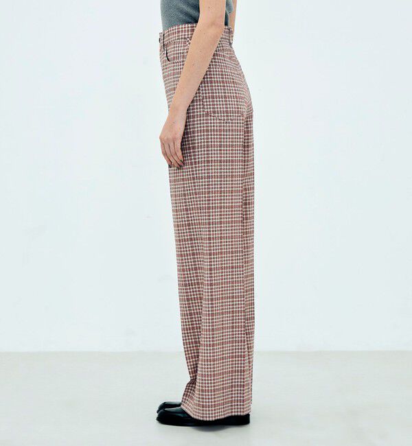 Edition「edition pourell ウールマルチチェック フレアパンツ」|その他|