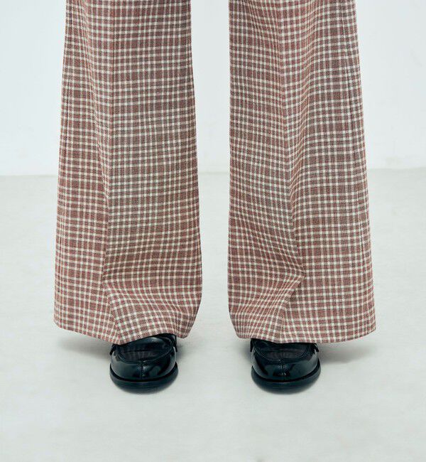 Edition「edition pourell ウールマルチチェック フレアパンツ」|その他|