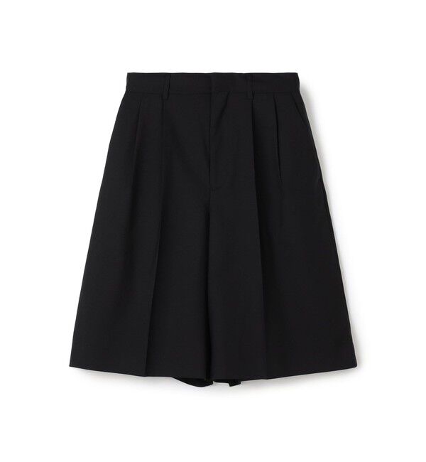 Edition「Super120'sウォッシャブルウール タックショートパンツ」|その他|19 ブラック