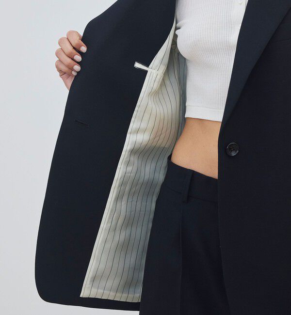 DES PRES「【WEB先行予約】ウールバスケットウェーブ シングルジャケット」|テーラードジャケット|