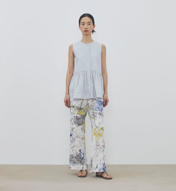 DES PRES「【WEB先行予約】リネンラミーシルク ギャザーペプラムブラウス」|シャツ・ブラウス|