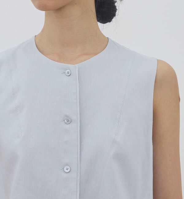 DES PRES「【WEB先行予約】リネンラミーシルク ギャザーペプラムブラウス」|シャツ・ブラウス|