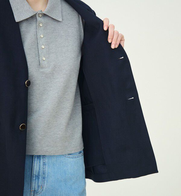 MACPHEE「【WEB先行予約】リネンレーヨンツイル ハーフスリーブジャケット」|ノーカラージャケット|