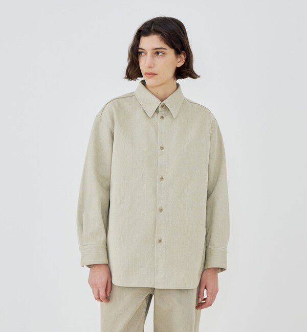 GALERIE VIE「ダストフェードツイル オーバーサイズドシャツ」|シャツ・ブラウス|