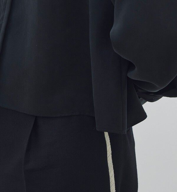 DES PRES「フィブリルキュプラポリ クロップドリラックスブラウス」|シャツ・ブラウス|