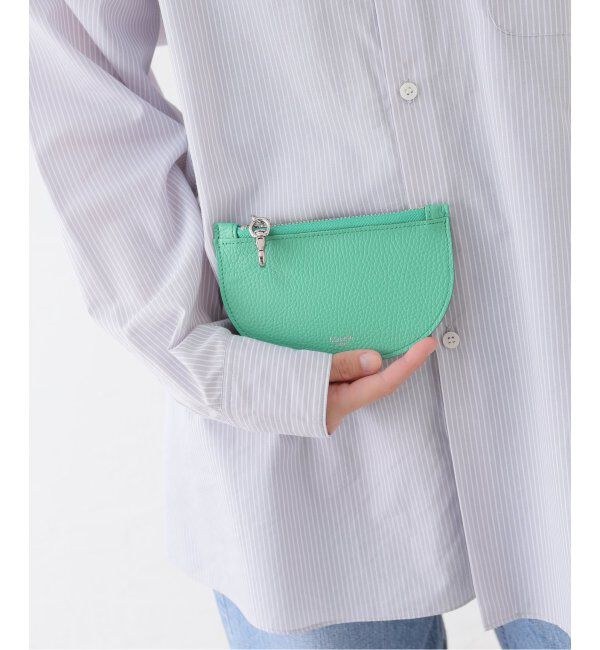  「【blancle/ ブランクレ】T.LETHER SEMI CIRCLE POUCH」|ポーチ|