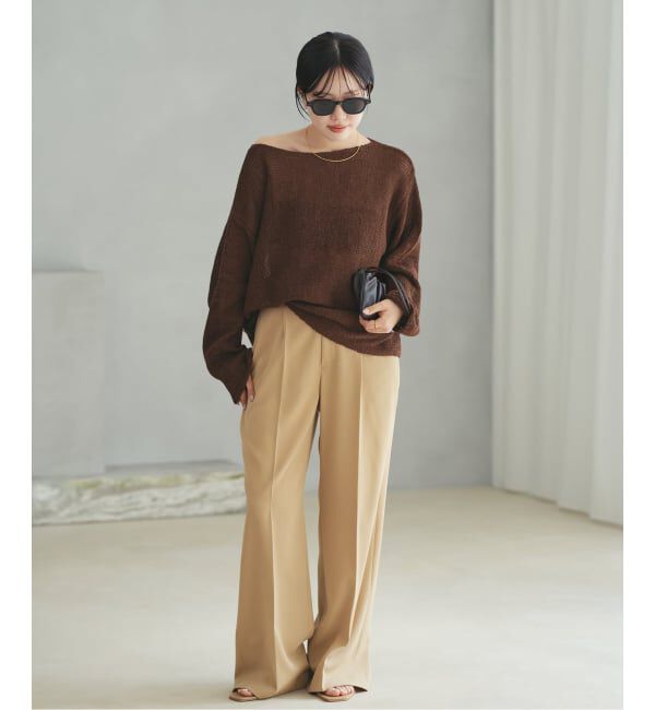 Plage「《追加》linen mix loose プルオーバー」|ニット・セーター|