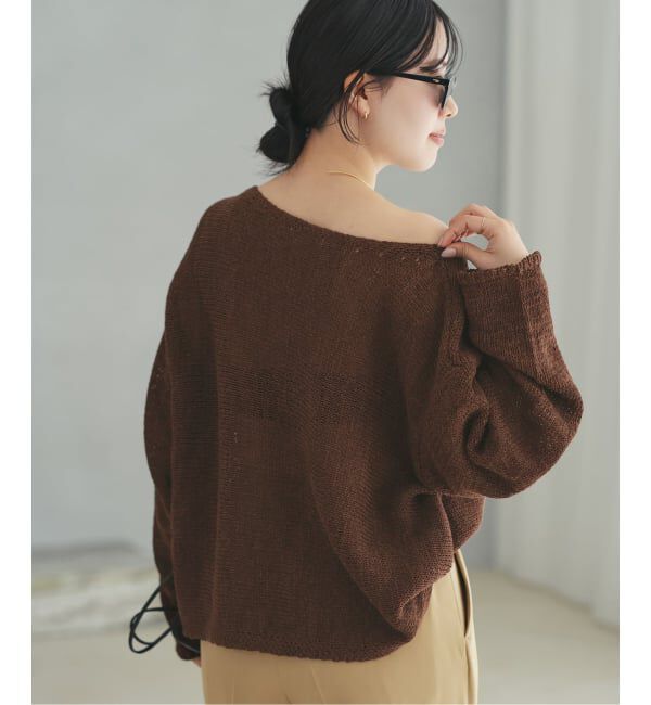 Plage「《追加》linen mix loose プルオーバー」|ニット・セーター|