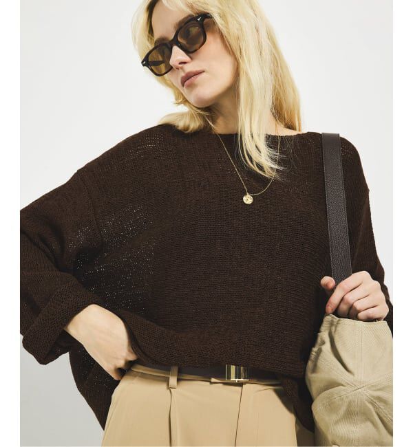 Plage「《追加》linen mix loose プルオーバー」|ニット・セーター|