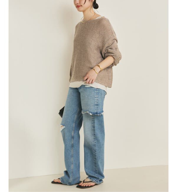 Plage「《追加》linen mix loose プルオーバー」|ニット・セーター|