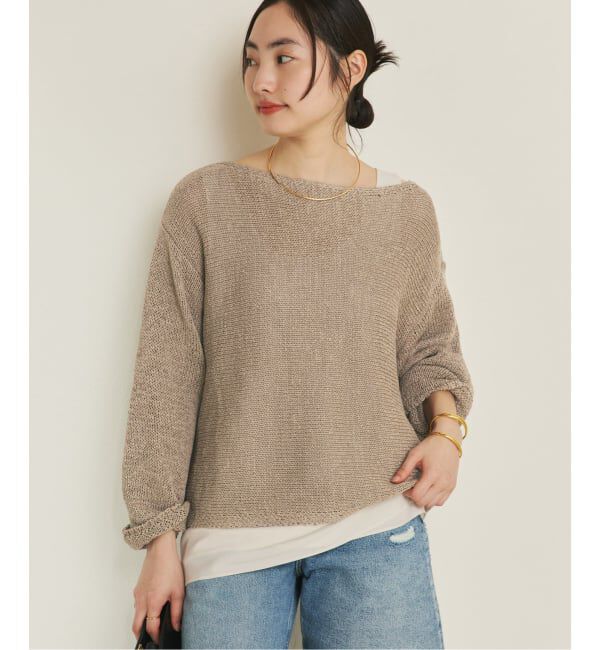 Plage「《追加》linen mix loose プルオーバー」|ニット・セーター|