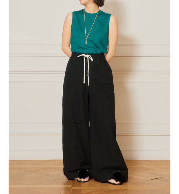 IENA LA BOUCLE「IENA LA BOUCLE コットンリネンスラブワイドパンツ」|その他|