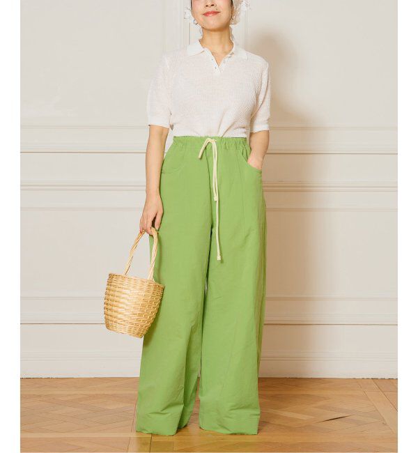 IENA LA BOUCLE「IENA LA BOUCLE コットンリネンスラブワイドパンツ」|その他|