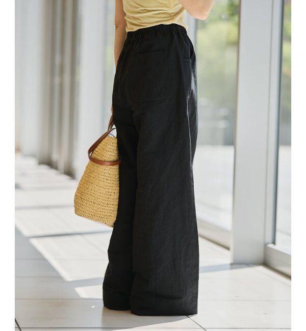 IENA LA BOUCLE「IENA LA BOUCLE コットンリネンスラブワイドパンツ」|その他|