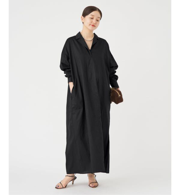 IENA「《WEB限定/追加》ハイカウントツイルシャツワンピース」|ワンピース|