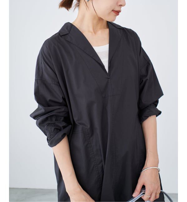 IENA「《WEB限定/追加》ハイカウントツイルシャツワンピース」|ワンピース|