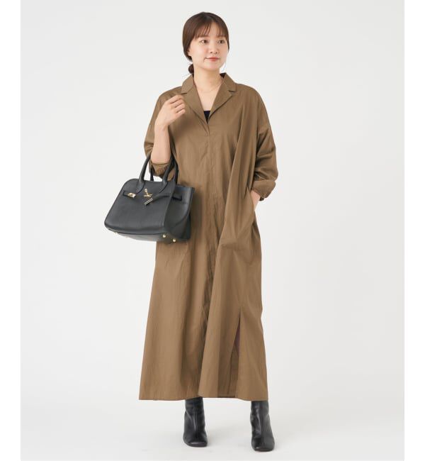 IENA「《WEB限定/追加》ハイカウントツイルシャツワンピース」|ワンピース|