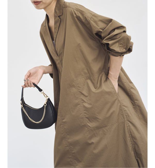 IENA「《WEB限定/追加》ハイカウントツイルシャツワンピース」|ワンピース|