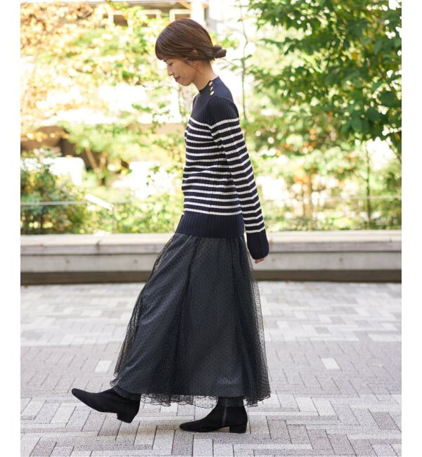 IENA「ドットラメチュールスカート」|スカート|