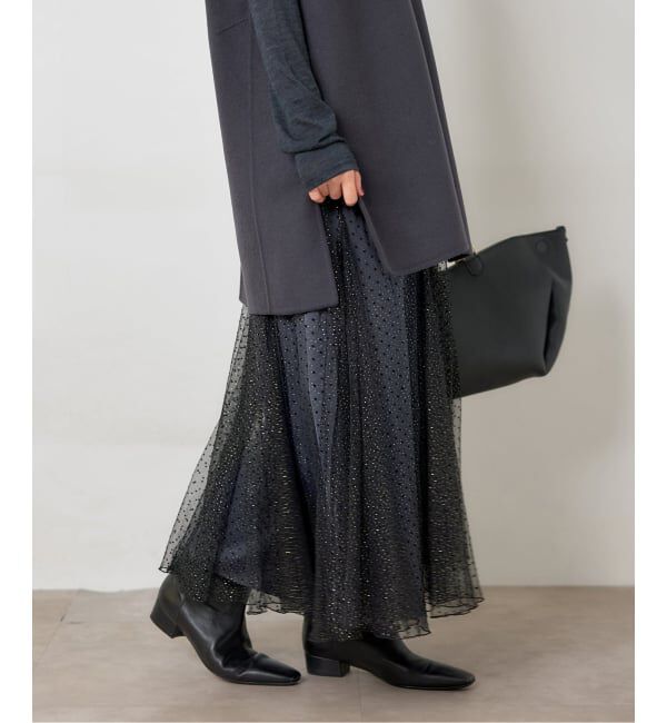 IENA「ドットラメチュールスカート」|スカート|
