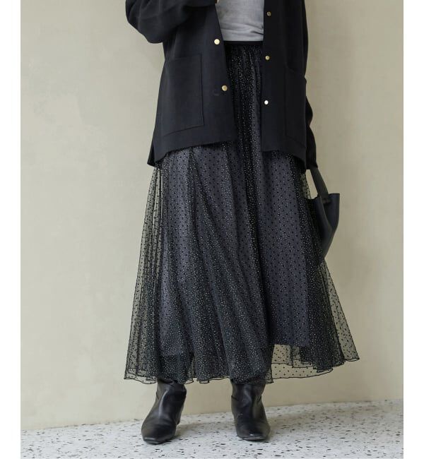 IENA「ドットラメチュールスカート」|スカート|