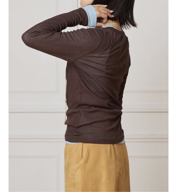 IENA LA BOUCLE「《追加》IENA LA BOUCLE 水撚りガスフライスクルーロングTシャツ」|Tシャツ・カットソー|