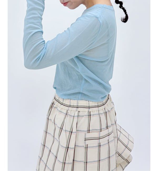 IENA LA BOUCLE「《追加》IENA LA BOUCLE 水撚りガスフライスクルーロングTシャツ」|Tシャツ・カットソー|