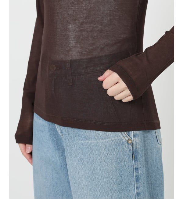 IENA LA BOUCLE「《追加》IENA LA BOUCLE 水撚りガスフライスクルーロングTシャツ」|Tシャツ・カットソー|