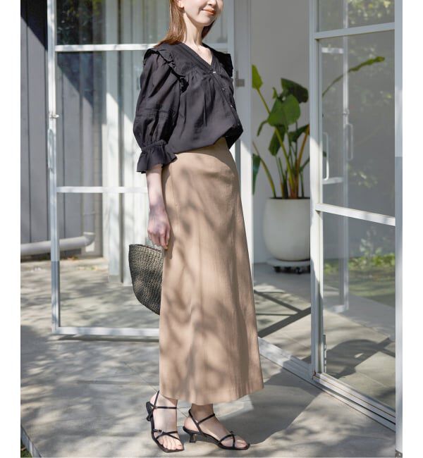 SLOBE IENA「《シリーズあり》リネンmixストレッチタイトスカート」|スカート|