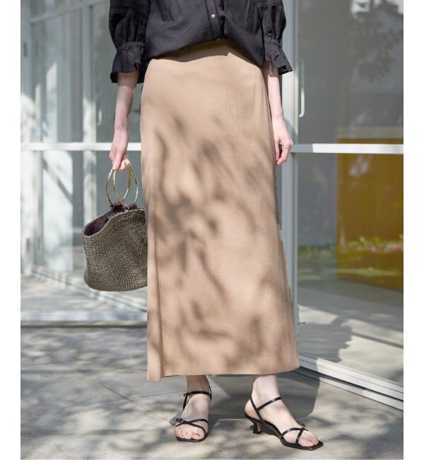 SLOBE IENA「《シリーズあり》リネンmixストレッチタイトスカート」|スカート|