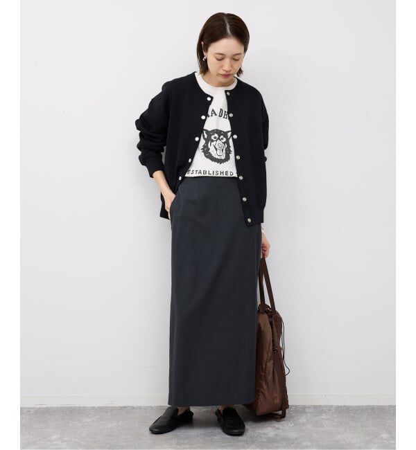 SLOBE IENA「《シリーズあり》リネンmixストレッチタイトスカート」|スカート|