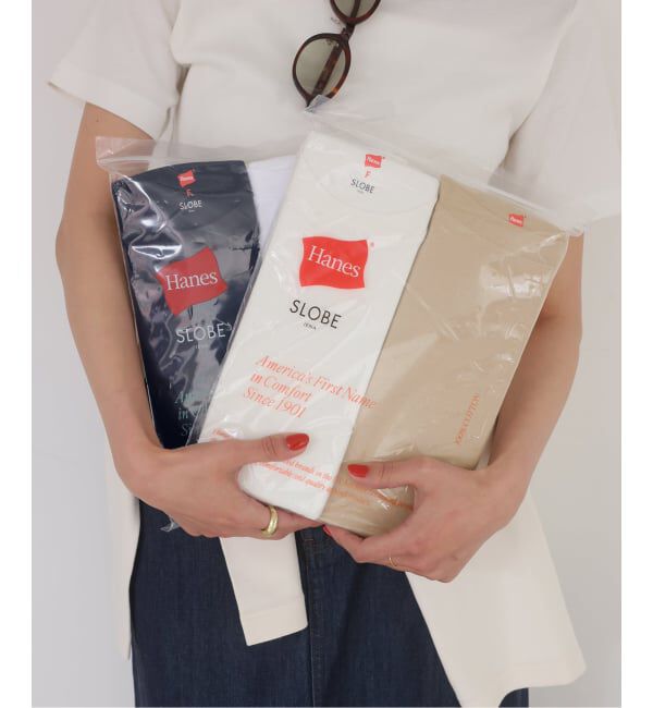 SLOBE IENA「《2枚セット》HANES/ヘインズ SLOBE別注 2STYLES PACK TEE」|Tシャツ・カットソー|