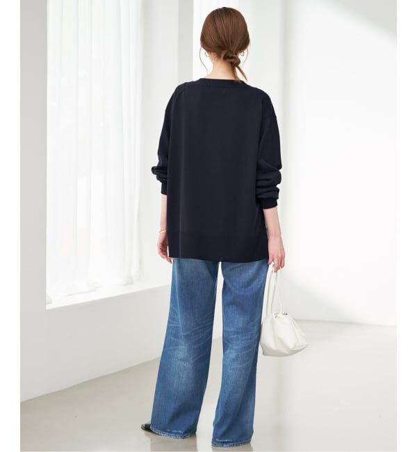 SLOBE IENA「《接触冷感/UV機能/WEB限定/追加》FROSTYCOTTON Vネックカーディガン」|カーディガン|