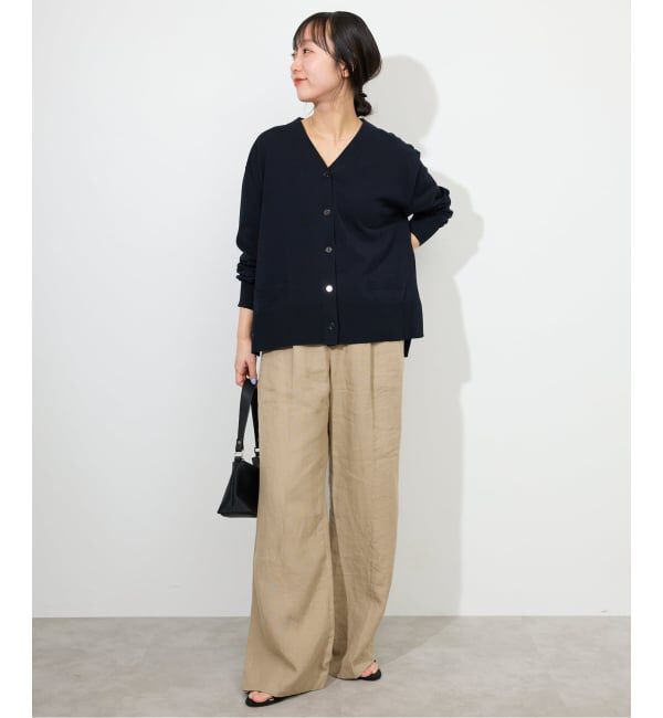 SLOBE IENA「《接触冷感/UV機能/WEB限定/追加》FROSTYCOTTON Vネックカーディガン」|カーディガン|