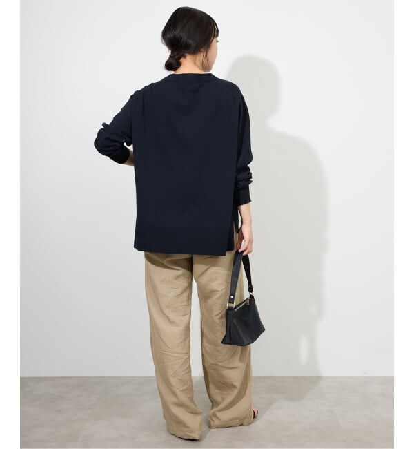 SLOBE IENA「《接触冷感/UV機能/WEB限定/追加》FROSTYCOTTON Vネックカーディガン」|カーディガン|