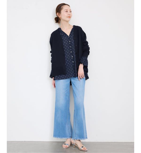 SLOBE IENA「《接触冷感/UV機能/WEB限定/追加》FROSTYCOTTON Vネックカーディガン」|カーディガン|