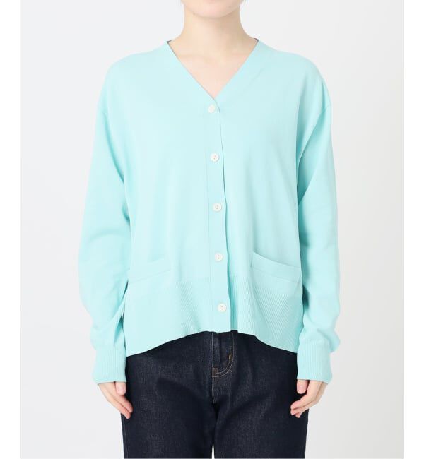 SLOBE IENA「《接触冷感/UV機能/WEB限定/追加》FROSTYCOTTON Vネックカーディガン」|カーディガン|
