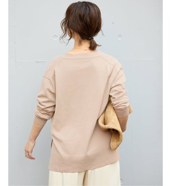 SLOBE IENA「《接触冷感/UV機能/WEB限定/追加》FROSTYCOTTON Vネックカーディガン」|カーディガン|