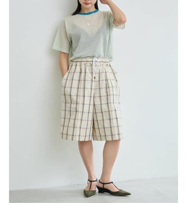 IENA LA BOUCLE「IENA LA BOUCLE P/Lチェックハーフパンツ」|その他|
