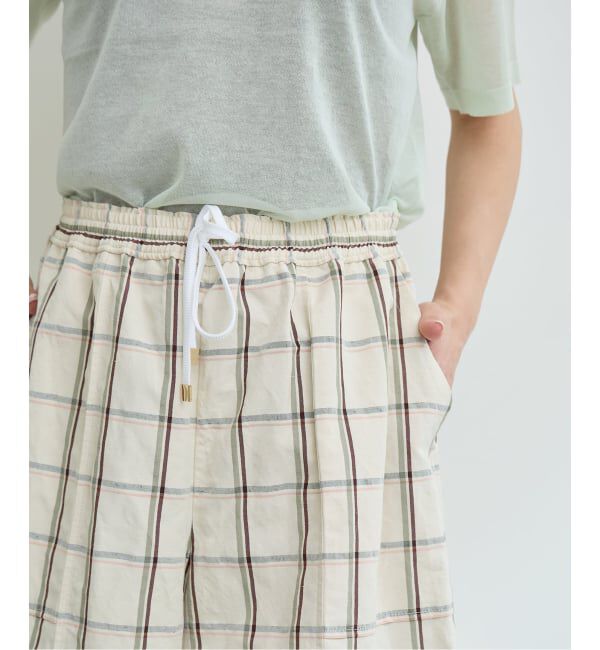 IENA LA BOUCLE「IENA LA BOUCLE P/Lチェックハーフパンツ」|その他|