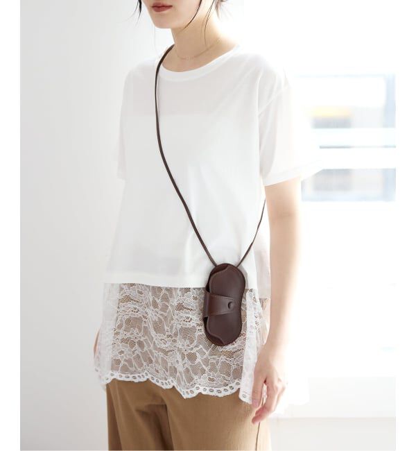 IENA「レースコンビTシャツ」|Tシャツ・カットソー|