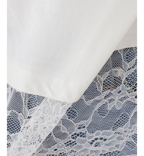 IENA「レースコンビTシャツ」|Tシャツ・カットソー|