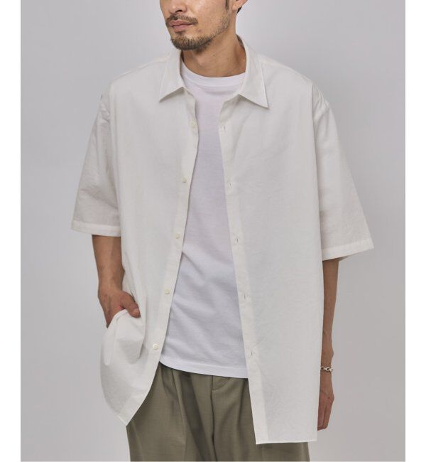 EDIFICE「ETS.MATERIAUX(マテリオ) フレンチワーク ショートスリーブシャツ」|シャツ・ブラウス|ホワイト