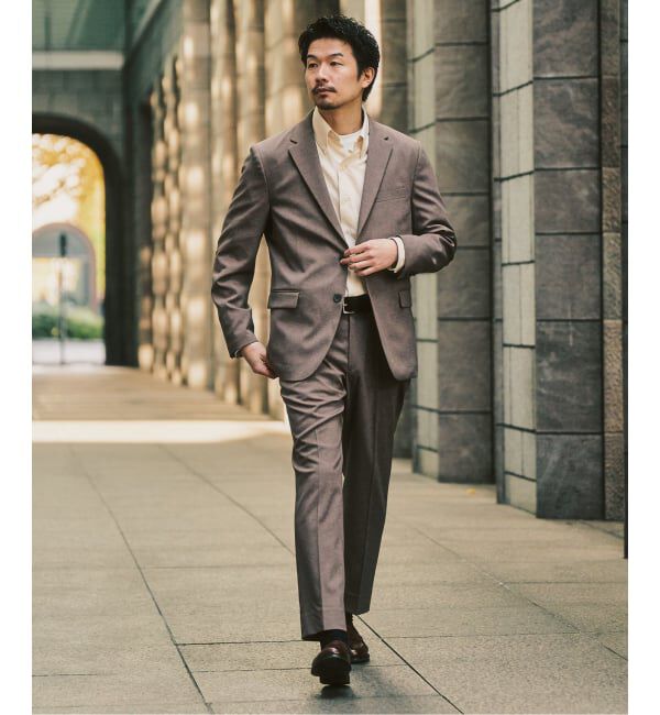 417 EDIFICE「ドライストレッチツイル セットアップ &rdquo;ジャケット1点+パンツ1点&rdquo; の2点セット」|スーツ|ベージュ