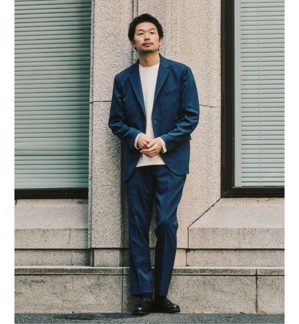 417 EDIFICE「ドライストレッチツイル セットアップ &rdquo;ジャケット1点+パンツ1点&rdquo; の2点セット」|スーツ|ブルー A