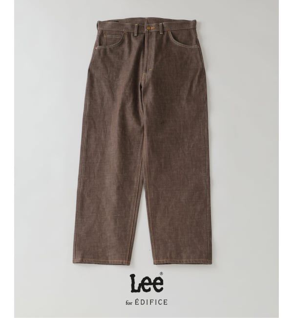 EDIFICE「Lee (リー) 別注 101*101-Z RIDERS RIGID デニムパンツ」|デニム|ブラウン
