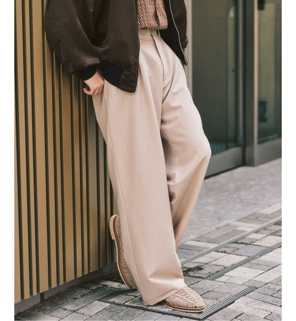 417 EDIFICE「TR ワイドイージーパンツ」|スラックス|