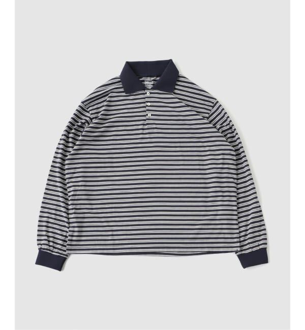 417 EDIFICE「【ANOTHER OFFICE/アナザーオフィス】Brief Stripe Rugby TEE」|Tシャツ・カットソー|ネイビー