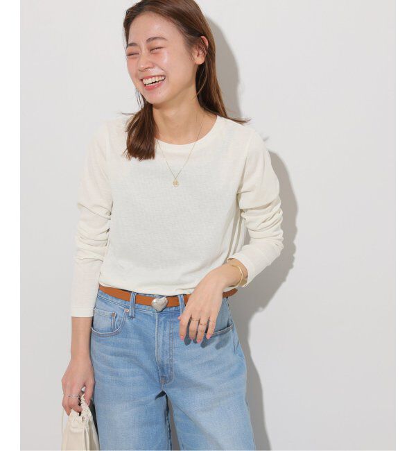 JOURNAL STANDARD relume「《追加3》ソフトテレコクルーネックロングTEE」|Tシャツ・カットソー|